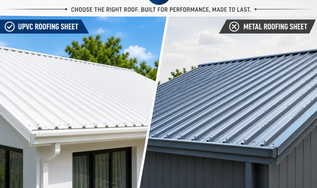 UPVC roofing sheet vs metal roofing sheet comparison