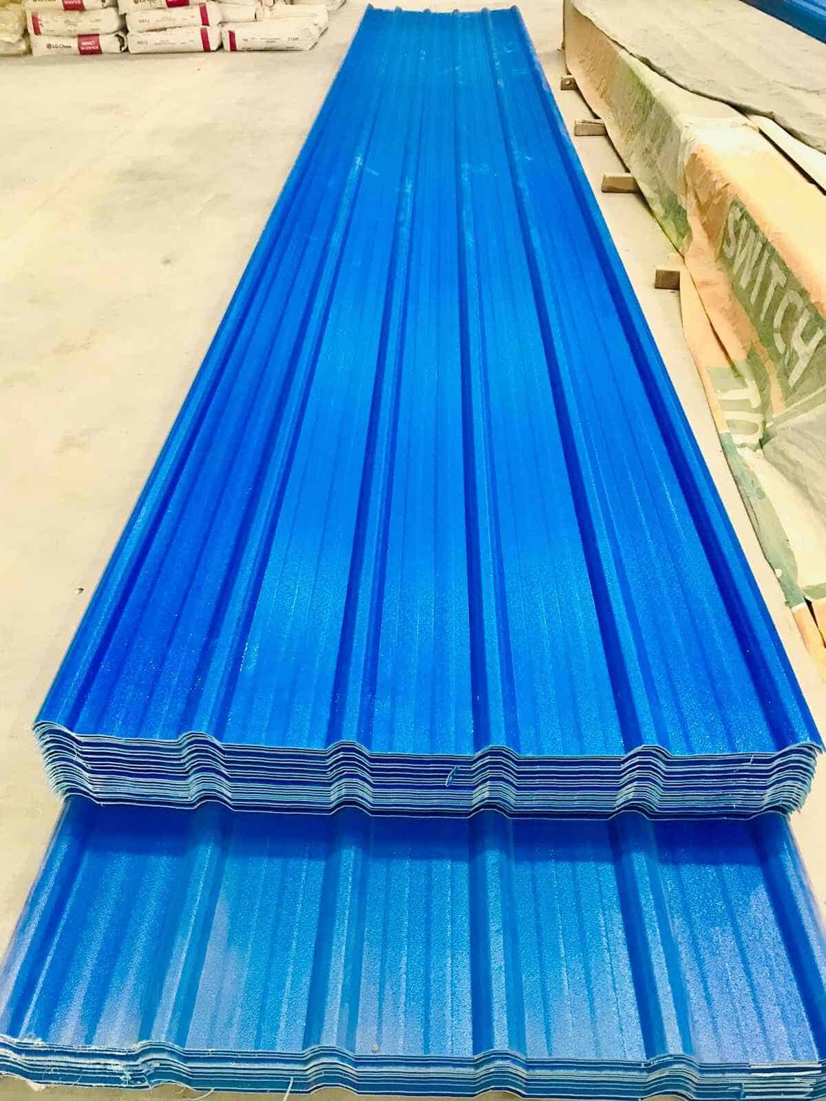 PVC roofing sheet close-up