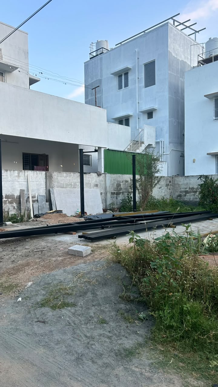 Site before PVC roofing sheet installation