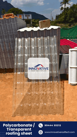 Roofing sheets used for a covered commercial space